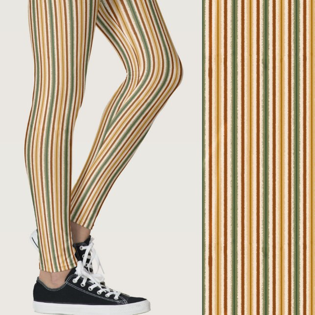 Leggings Cute fall colors fuzzy stripes seasonal patterned (Subido por el creador)