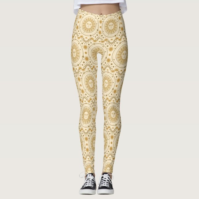 Leggings Cute Fun Sunshine Arte Gráfico (Anverso)