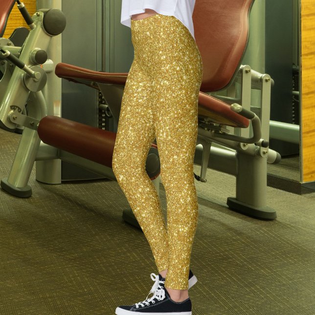 Leggings Cute Glam Gold Glitter Sparkles Shiny Yoga Sport (Subido por el creador)
