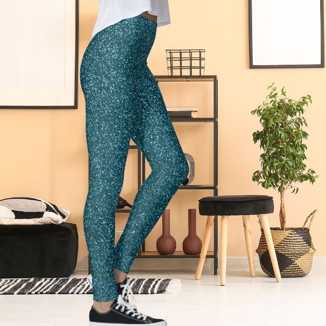 Leggings Cute Green Blue Glitter Sport Christmas Party Gift (Subido por el creador)