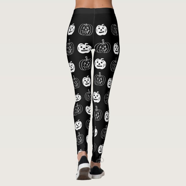 Leggings Cute Jack O Lantern Pattern Halloween (Reverso)