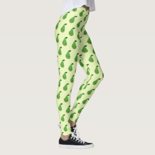 Leggings Cute Kawaii Patrón De Oso Sonriente