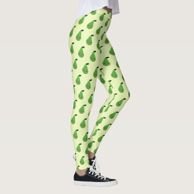 Leggings Cute Kawaii Patrón De Oso Sonriente (Derecha)