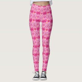 Leggings Cute Kawaii Pink Bows Girly