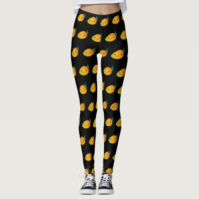 Leggings Cute Kawaii Sonriente Mango (Anverso)