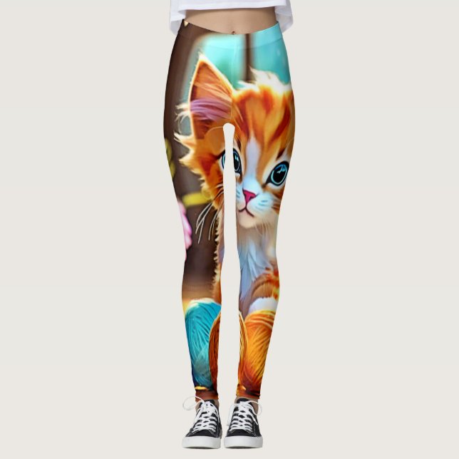 Leggings Cute Kitten Yarn (Anverso)
