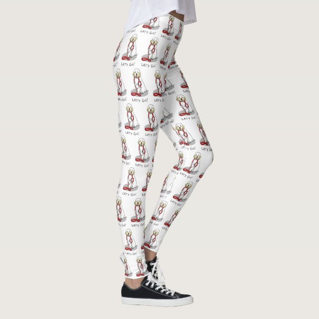 Leggings Cute Let's Go! Walk Clumber Spaniel Dog (lemon 1) (Derecha)