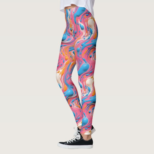Leggings Cute liquid pour tiled pattern (Izquierda)