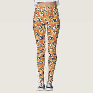 Leggings Cute Monstruo de Halloween Amarillo Naranja