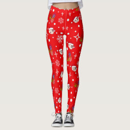 Leggings Cute Navidades Piernas rojas Kitty