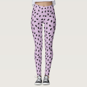 Leggings CUTE Patrón de gato con color de fondo modificable