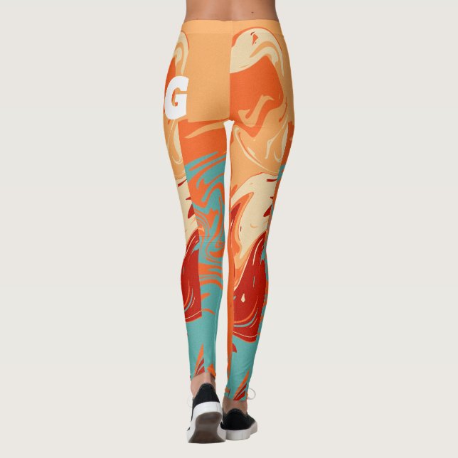 Leggings Cute Personalize Pastel Marbel (Reverso)