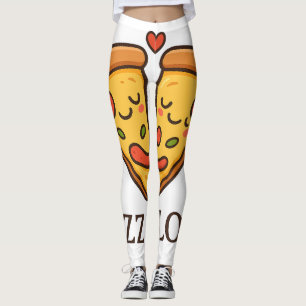 Leggings Cute Pizza Love Sticker