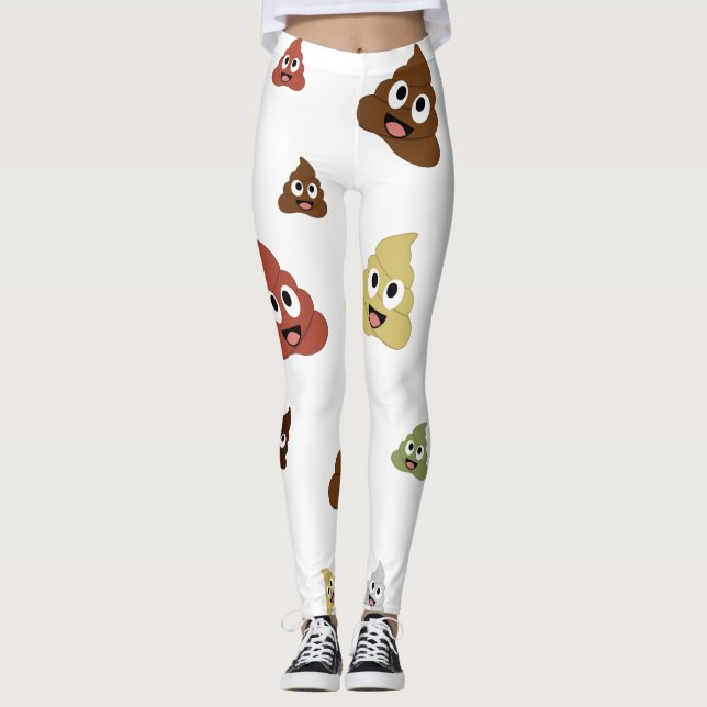Leggings Cute Poop emoji funny gift ideas (Anverso)