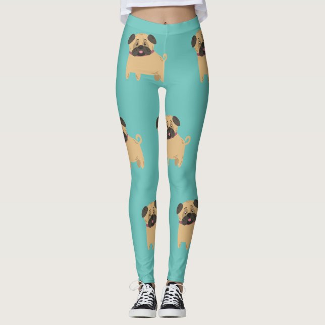 Leggings Cute Pugs (Anverso)