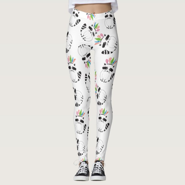 Leggings Cute Raccoon (Anverso)