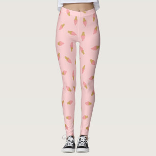 Leggings Cute rosa fresa helado de crema de helado