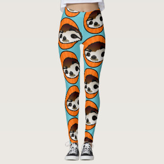 LEGGINGS CUTE SLOTH GRÁFICOS DE PATRÓN GRÁFICOS