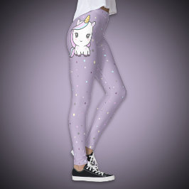 Leggings Cute Unicornio Púrpura Legada