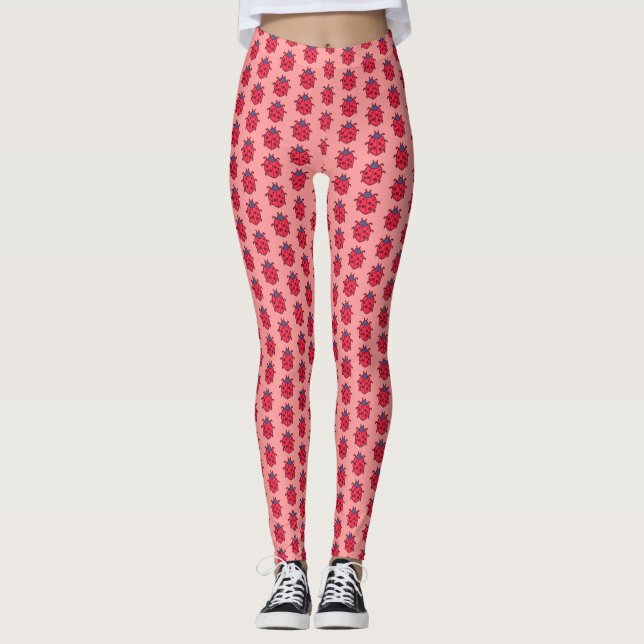 Leggings Cuto pixelado ladybug insecto lanzar almohada (Anverso)