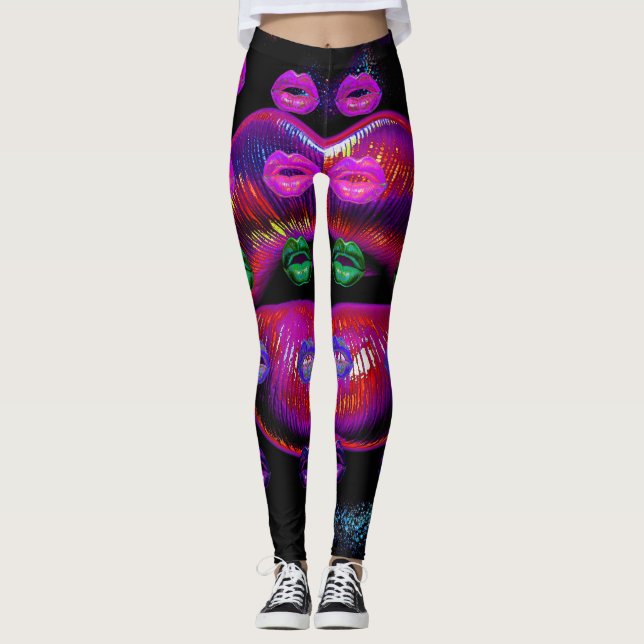Leggings Cyber Venus Labios - Mis Labios son para ti. Multi (Anverso)