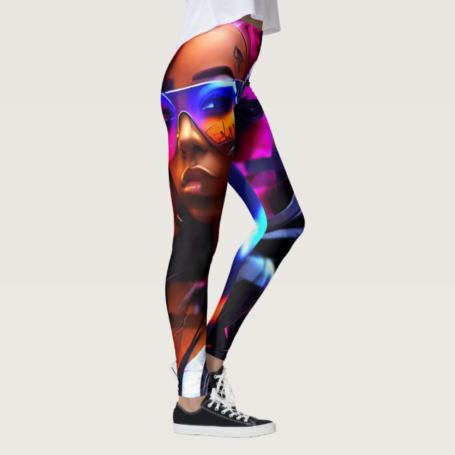 Leggings CyberFlex de impresión total (Derecha)