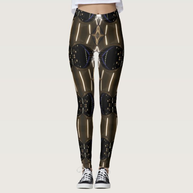 Leggings Cyborgs Geeky del robot del TRONCO robótico del (Anverso)