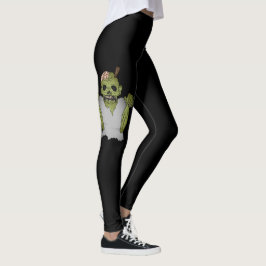 Leggings Da Miedo Al Ilustracion Zombie Para Halloween En N