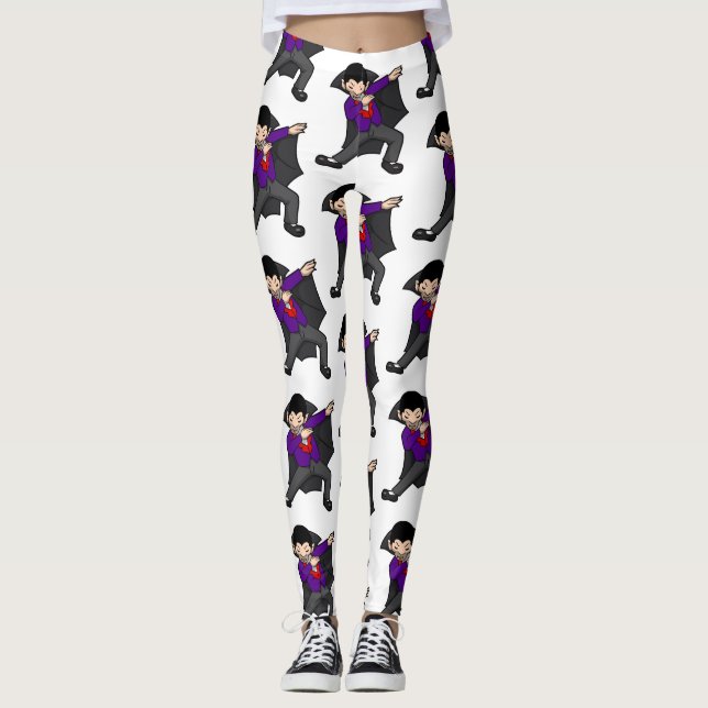 Leggings Dabbing dracula vampiro de halloween (Anverso)