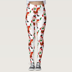 Leggings dabbing santa claus