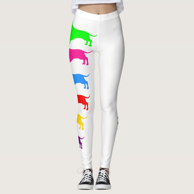 Leggings Dachshund multicolor (Anverso)
