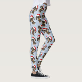 Leggings Dachshund Navidades con cable
