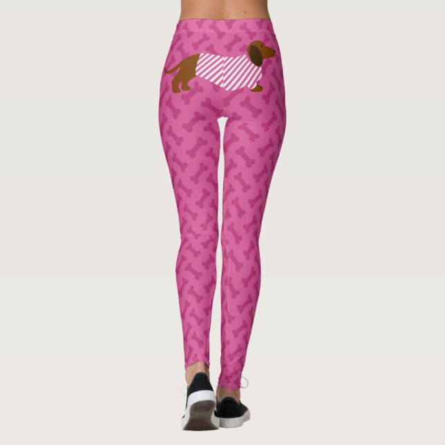 Leggings Dachshund Rosadas (Reverso)