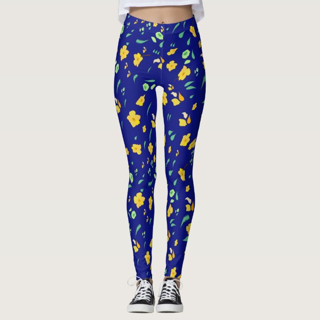 Leggings Daffodil amarillo azul (Anverso)