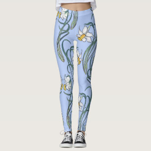 Leggings Daffodils Art: la primavera de Nouveau