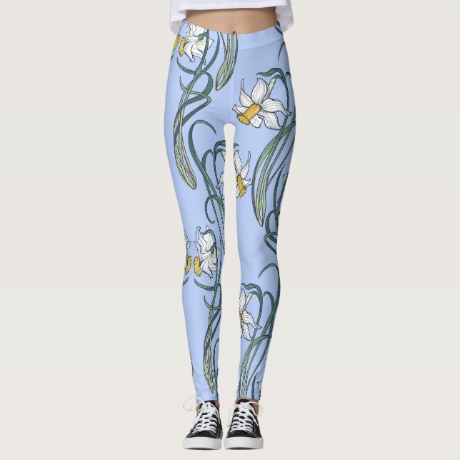 Leggings Daffodils Art: la primavera de Nouveau (Anverso)