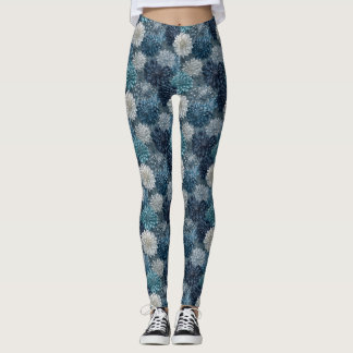 Leggings Dahlias de Tarjeta Plateada Regalos de Boda de Luj