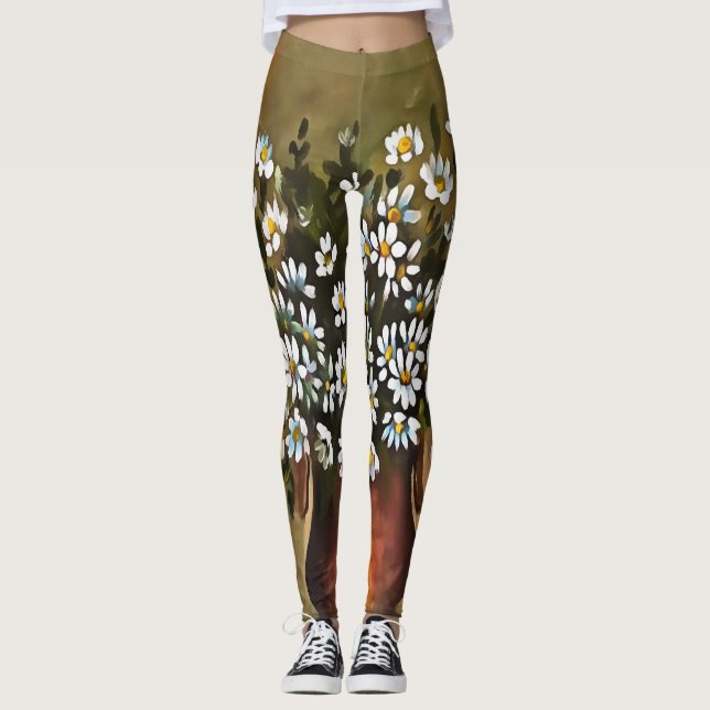 Leggings Daisies En Una Vara De Cobre (Anverso)