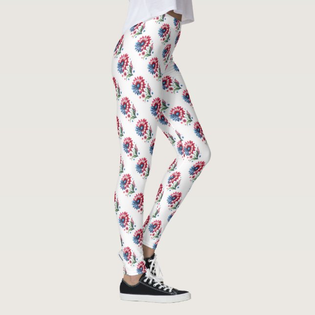 Leggings Daisies patrióticos (Derecha)