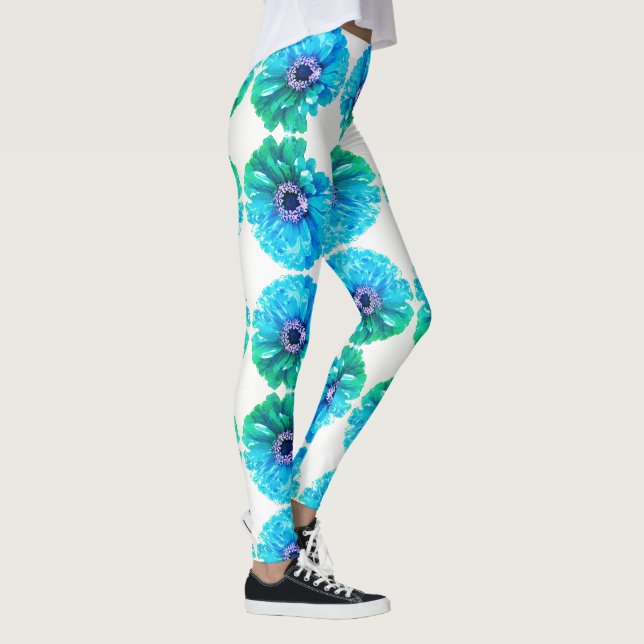 Leggings Daisy azul verde azulado (Derecha)