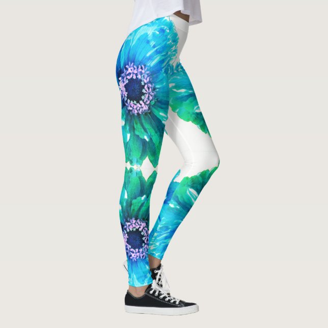 Leggings Daisy azul verde azulado (Derecha)