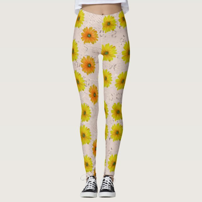 Leggings Daisy floral bouquet (Anverso)