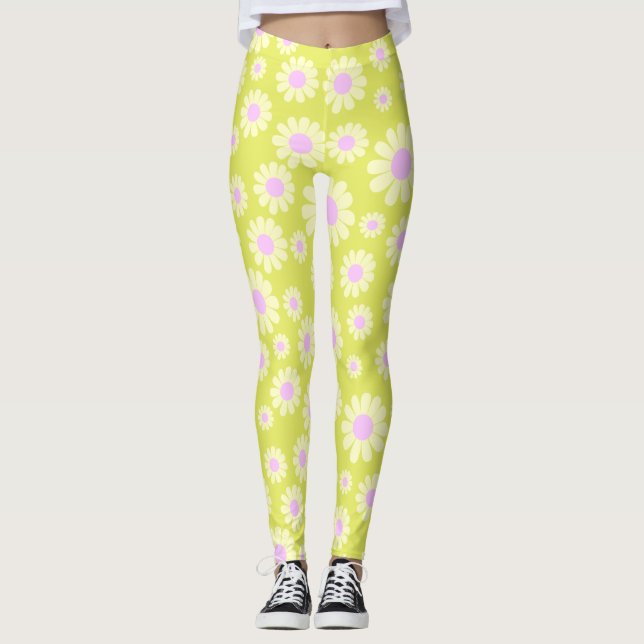 Leggings Daisy Lime Beige (Anverso)