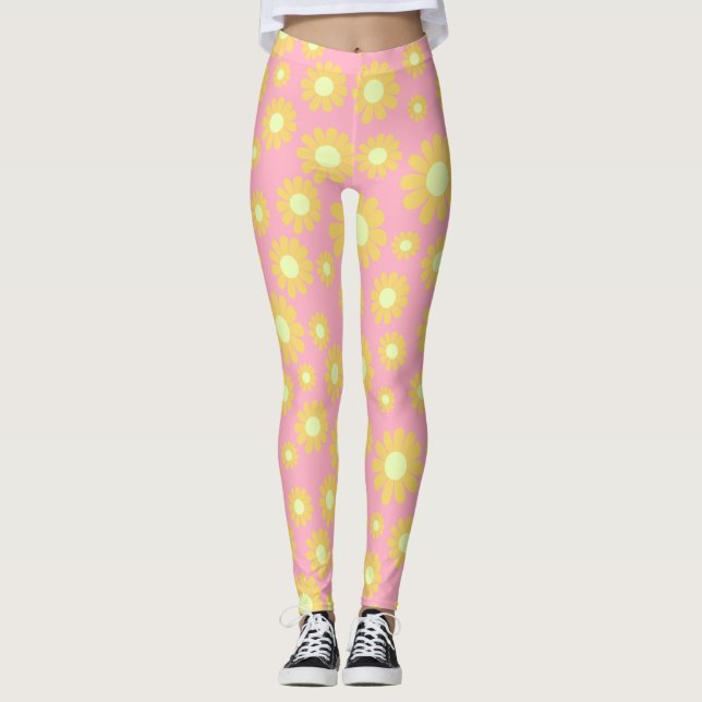 Leggings Daisy Peach Naranja (Anverso)