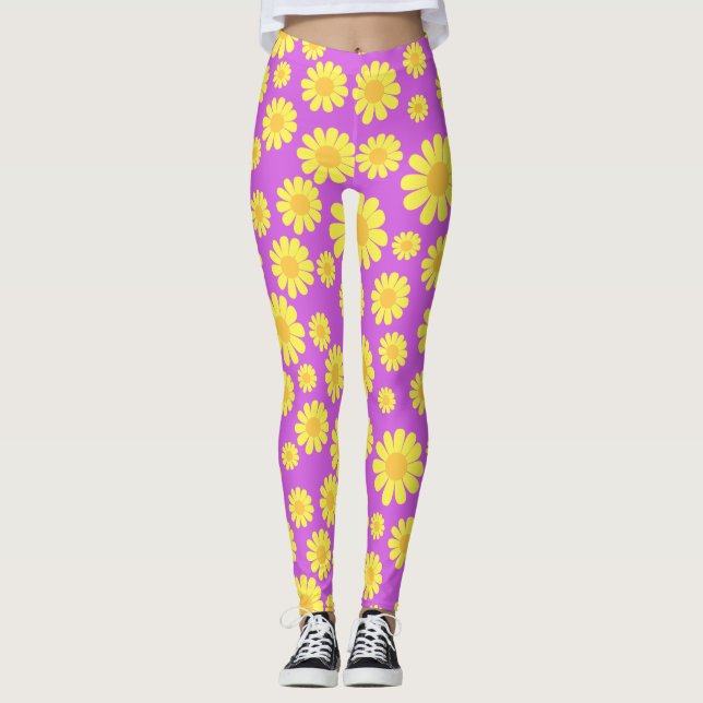 Leggings Daisy Yellow Maganta (Anverso)