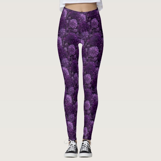 Leggings Dalias de Maternidad Moradas Inspiradas Mejores Re (Anverso)