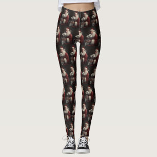 Leggings Dalmacia Con Navidades Festejos De Santa Claus