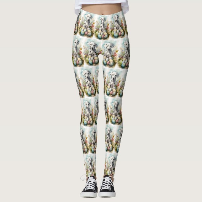 Leggings Dálmata con huevos de Pascua (Anverso)
