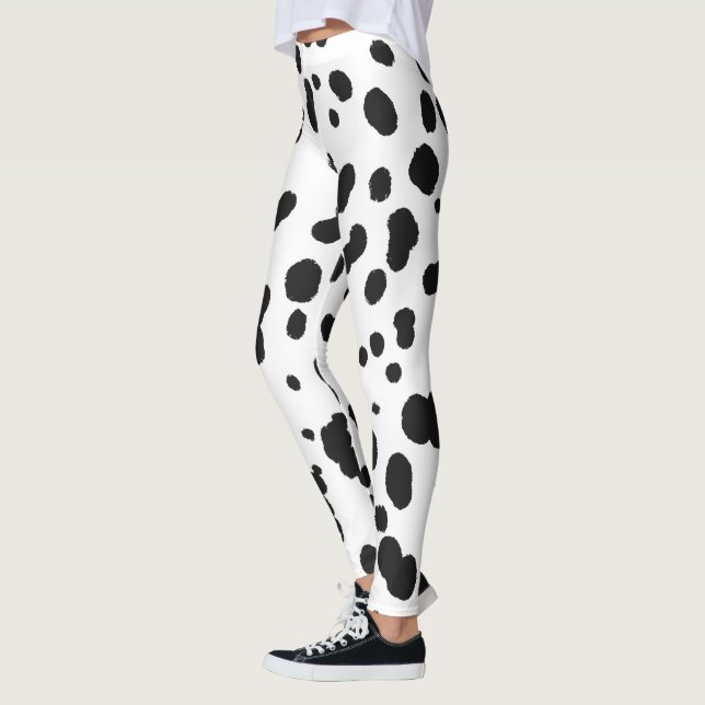Leggings Dalmatian print dog mom dad skin pattern cute (Izquierda)