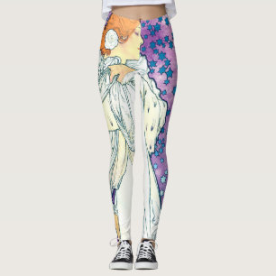 Leggings Dama de la Camelias, Alphonse Mucha